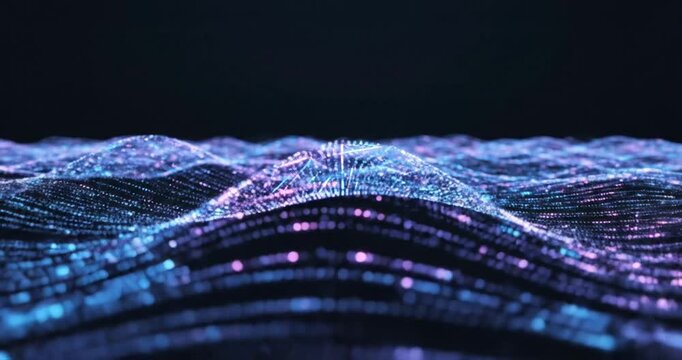 Futuristic digital wave technology background.