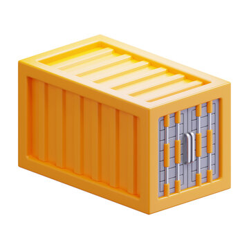 container 3d icon illustration