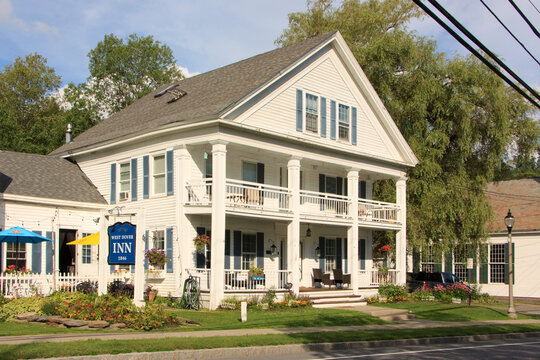 Traditional inn in West Dover, Vermont on August 6, 2022
