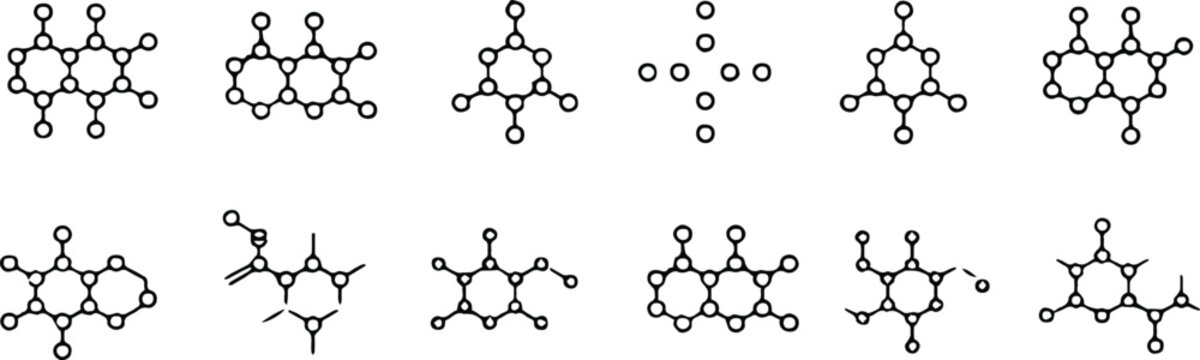 molecule structure diagram vector organic chemistry illustration