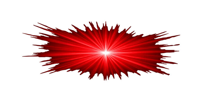 Red star burst vector illustration of fireworks and a rambutan fruit shape with fluffy red fur texture and a pink feather design for natural floral art decoration