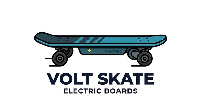 Electric skateboard brand logo design.