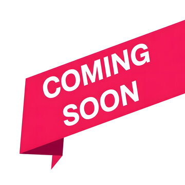 Red banner with white text coming soon