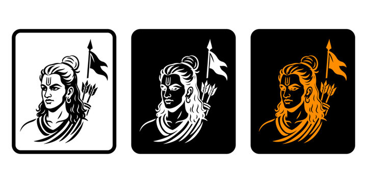 Lord Rama Vector Illustration Set for Hindu Festivals and Decor