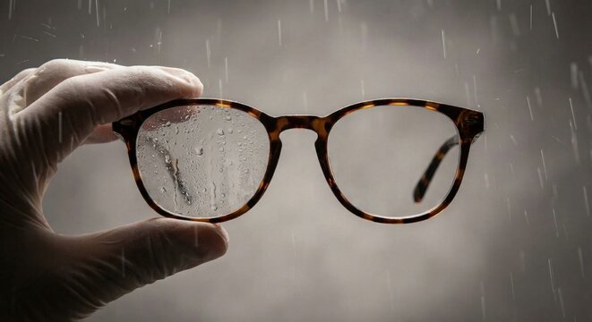 Comparison of anti-fog and untreated eyeglass lenses in rain