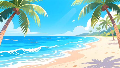 Obraz premium Summer Blue Seaside Tropical Sand Background