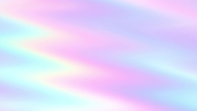 Abstract 3D animation of soft holographic waves with pastel iridescent gradient colors seamless looping for modern presentation backdrop design concept.