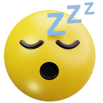 Sleeping Face Zzz Emoji 3D Illustrations