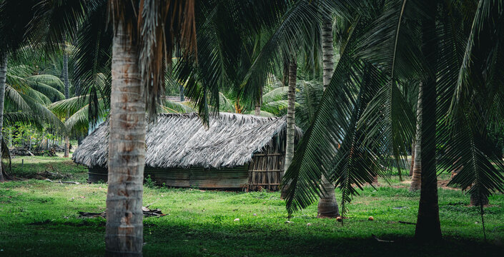 An old hut in the state of Tamil Nadu, India