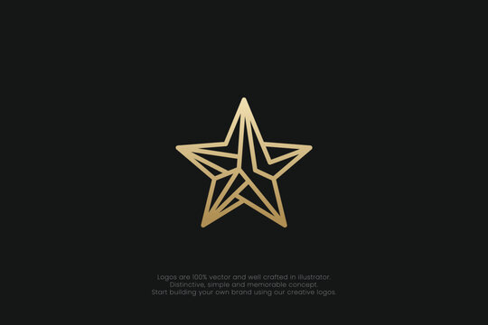 Star Golden Outline Logo
