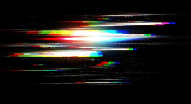 Glitch Background Abstract Digital Noise Distortion RGB Light Effect Cyberpunk Tech Error Texture Design