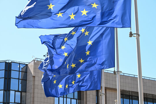 drapeau europeen Belgique Bruxelles CEE union europe commision