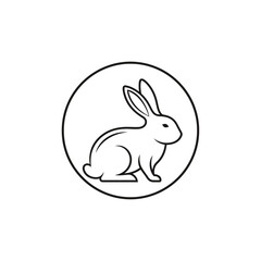 Obraz premium Cruelty-free bunny logo icon, no animal testing symbol, ethical product label