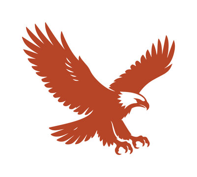&Aacute;guila majestuosa en vuelo, silueta vectorial de &aacute;guila calva, emblema de ave rapaz, s&iacute;mbolo de libertad y poder, dise&ntilde;o gr&aacute;fico para logotipos y marcas