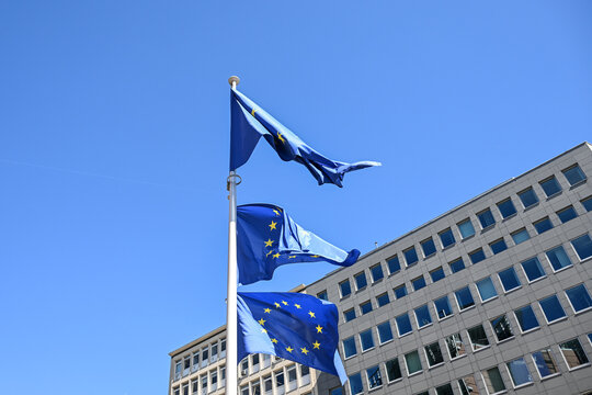 drapeau europeen Belgique Bruxelles CEE union europe