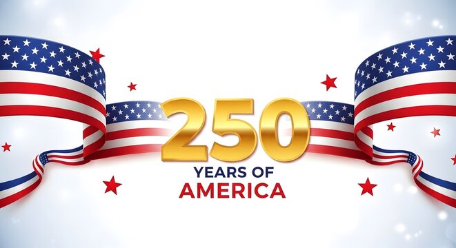 Celebrating 250 years of america a patriotic 4th of july independence day graphic
