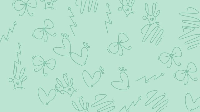 Animated Doodle Pattern Background For Video.