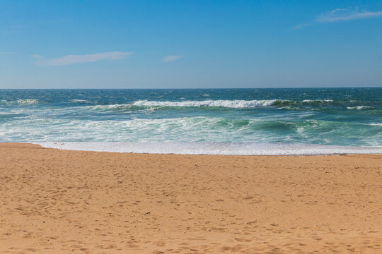 Sandy beach on the Atlantic Ocean, Portugal