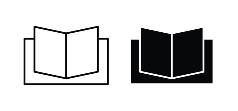 Book icon editable stroke outline vectors. EPS10