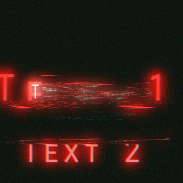 Square Fast Glitch Animated Text Title for Social Media Feed