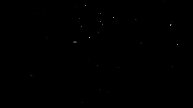 Abstract black and white illustration of scattered dots on a simple background design