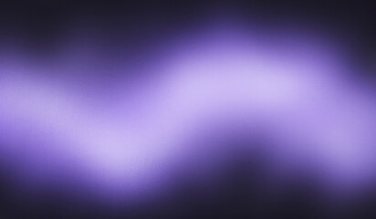 Periwinkle to rebecca purple gradient. Bright glowing horizontal wave on a black background. Subtle noise texture. Indigo, blue iris, ultra violet, lavender fog, lacy lilac, black, mulberry purple  © JUBO SIAK
