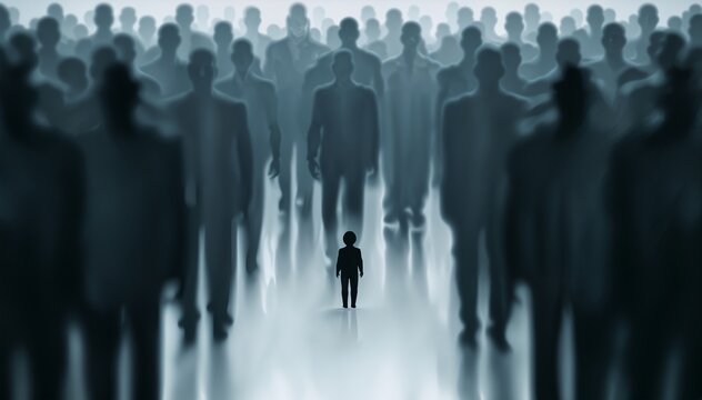 silhouettes of people