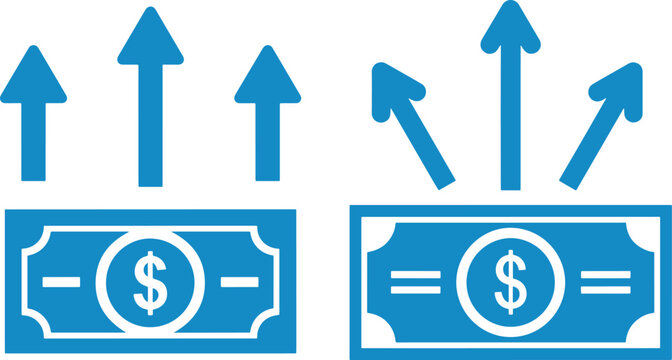 Money growth and spending icon