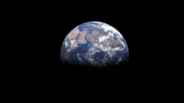 Earth Globe rotation, 3D rendering isolated on black background. Global business and communication