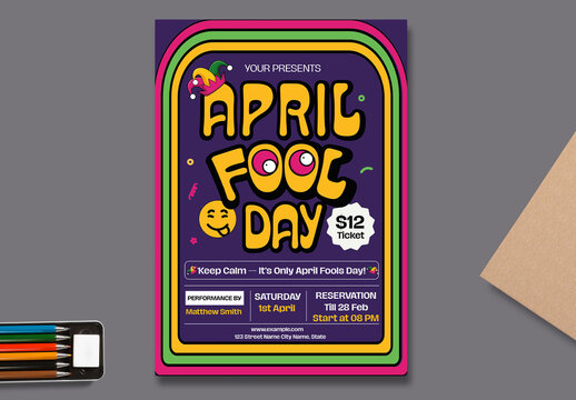 April Fools Day Party Poster