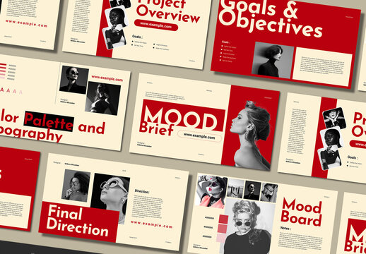 Mood And Brief Presentation Template Design Layout