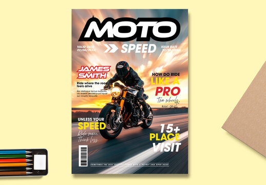 Motorcycle Magazine Cover Design