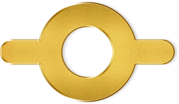 Polished gold git commit icon with metallic texture for premium software development and luxury version control