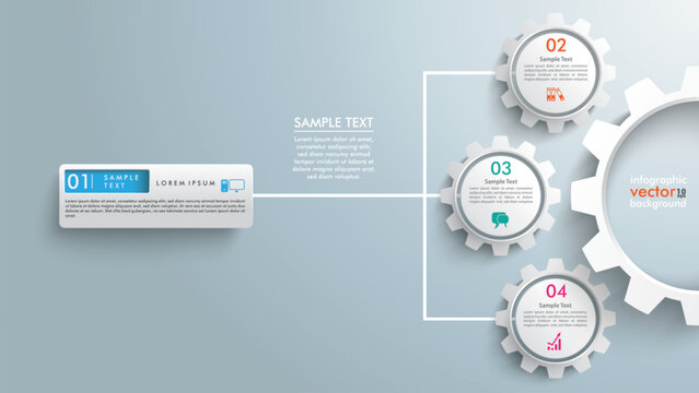 Decision Workflow Diagram Presentation 3 Gears