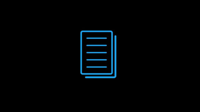 Simple notepad icon animation showing note taking and productivity