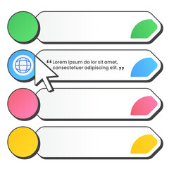 Fototapeta premium Modern colorful infographic layout with icons and step-by-step elements