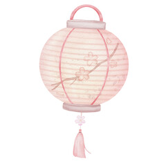 pink watercolor lantern © Eva