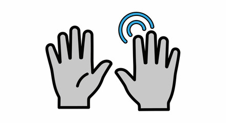 Two hands with palm facing forward. © gan