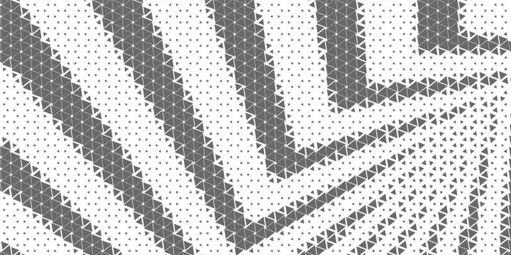 Abstract geometric background featuring a repeating pattern of small triangles arranged in a structured grid. 
