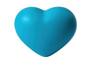 Fototapeta premium A bright blue heart shaped object on a white background