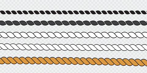 Seamless swaying black nautical decorative rope border brush strokes design for banner poster  © hrp_design