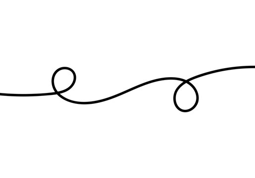 L&iacute;nea negra continua con dos bucles circulares
