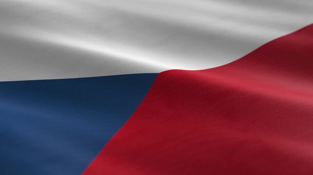 Czech Republic - waving flag loop