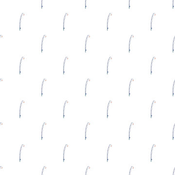 Fishing rod repeating seamless pattern depicting fishing hobby and outdoor recreation