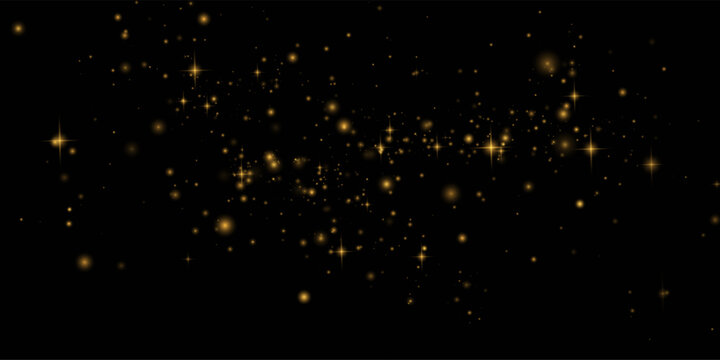 Shimmering Gold Sparkles Cloud with Light Effect PNG
