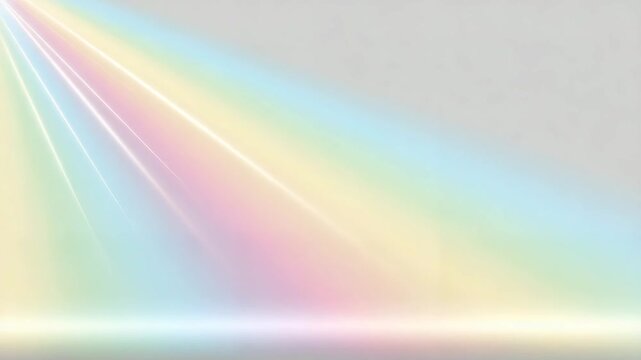 Colorful light spectrum creating a soft gradient on a neutral background  