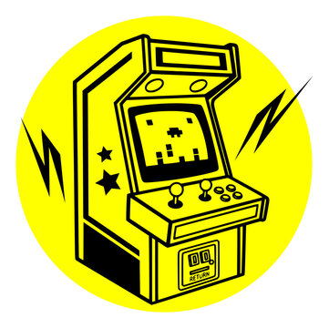 old arcade machine vector