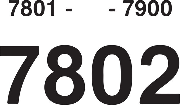Large black numbers vector graphic, numeric labels, digit templates, number icons