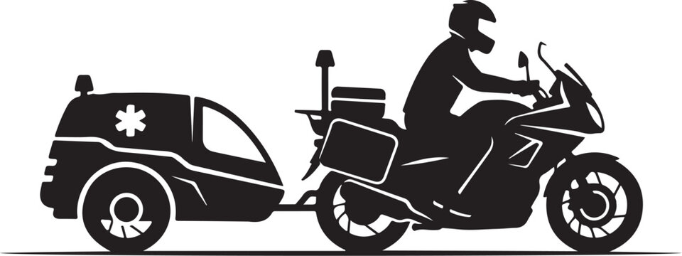 Food cart, bicycle vendor, black silhouette, street food, urban icon