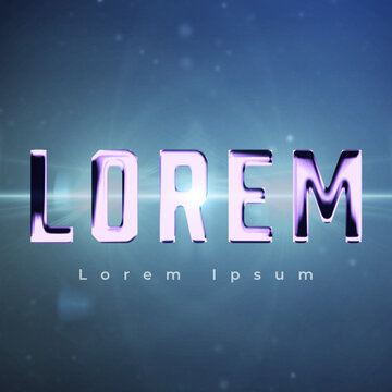 Square Cinematic Blockbuster Text Title for Social Media Promo